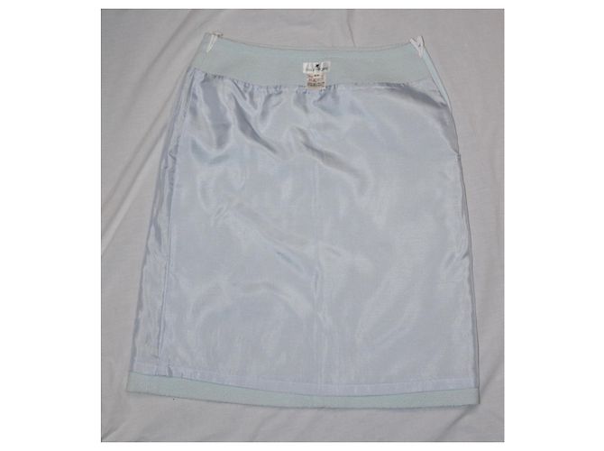 Courreges Falda Courrèges de algodón azul cielo estilo tweed Azul claro - vista 4