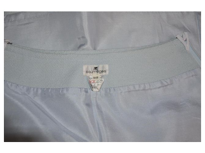 Courreges Falda Courrèges de algodón azul cielo estilo tweed Azul claro - vista 5