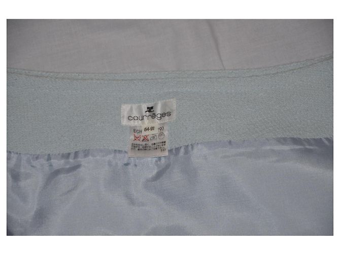 Courreges Falda Courrèges de algodón azul cielo estilo tweed Azul claro - vista 7
