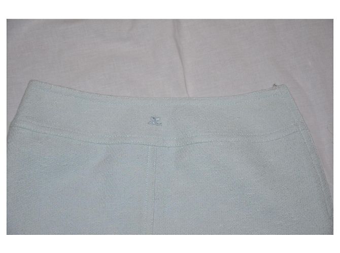 Courreges Falda Courrèges de algodón azul cielo estilo tweed Azul claro - vista 8