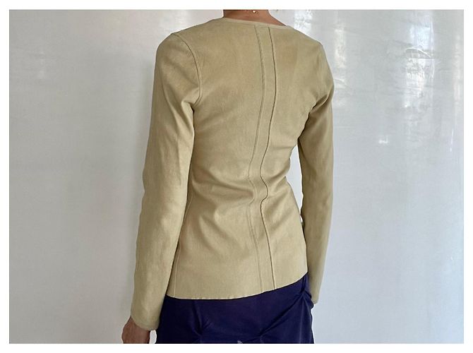 Stouls Jil Lammleder Wildlederjacke Beige Khaki - Ansicht 16