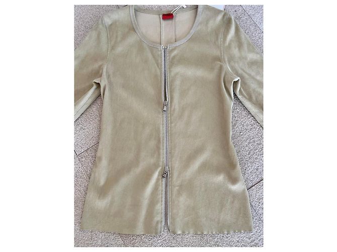Stouls Jil Lammleder Wildlederjacke Beige Khaki - Ansicht 3