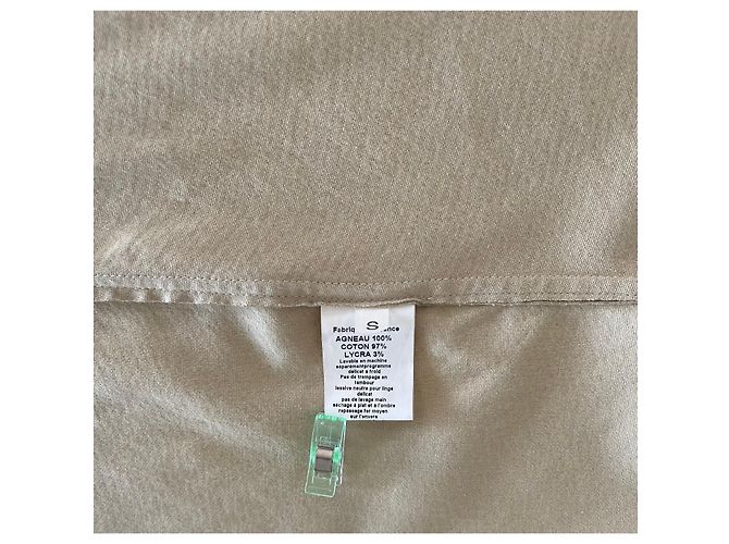 Stouls Jil Lammleder Wildlederjacke Beige Khaki - Ansicht 7