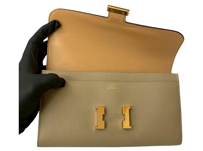 Cartera Long Constance Epsom de Hermès Beige - vista 8