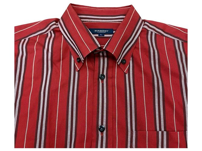 Camisa de algodón de manga larga Burberry Roja - vista 8