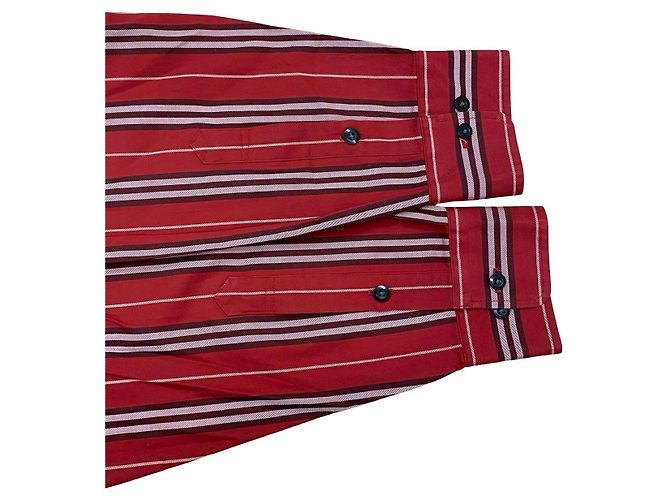 Camisa de algodón de manga larga Burberry Roja - vista 9