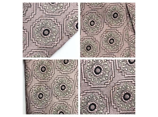 Cravatta in seta Medusa di Versace Argento Rosa - vista 6