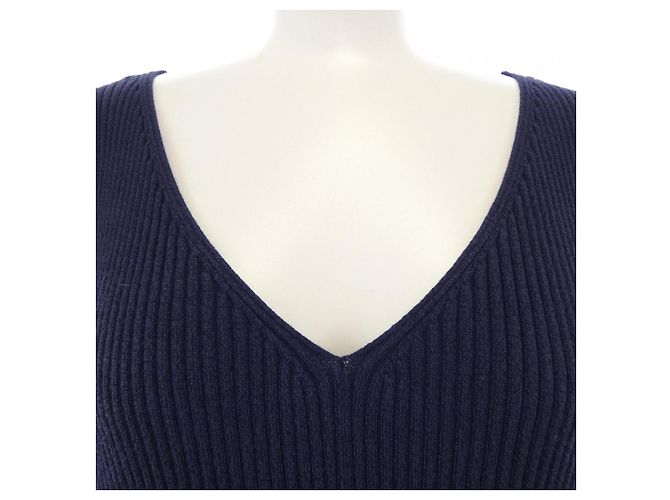 The Row AO407 Kleid Blau Marineblau - Ansicht 5