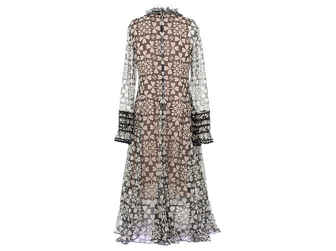 Chanel Abito trasparente nero con monogramma - vista 2