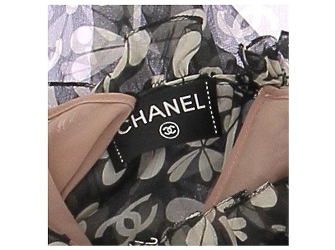 Chanel Abito trasparente nero con monogramma - vista 5