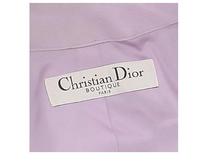 Dior Jaqueta curta de couro lilás com strass Roxo - vista 5