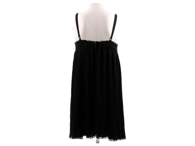 Moschino Camicetta corta nera con seta Nero - vista 2