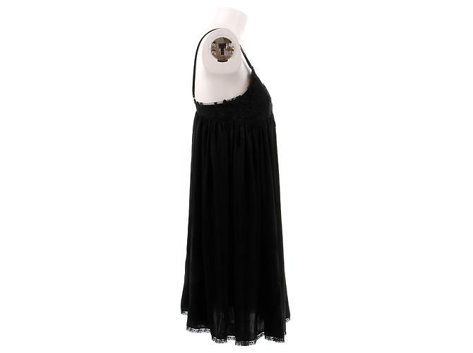 Moschino Camicetta corta nera con seta Nero - vista 3