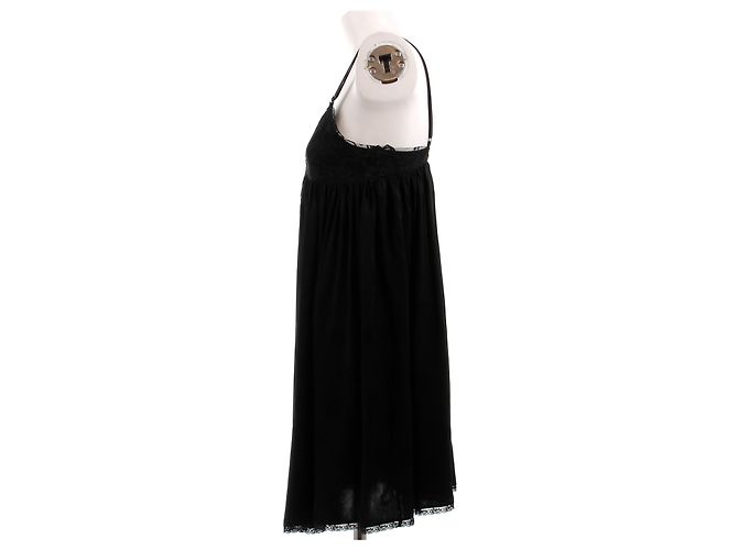 Moschino Camicetta corta nera con seta Nero - vista 4
