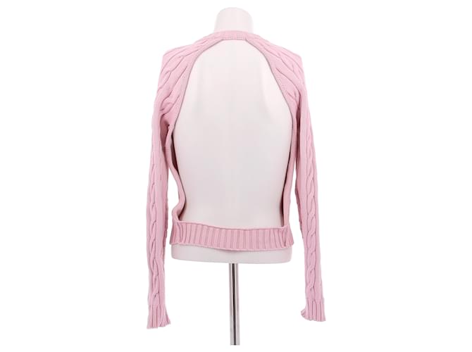 Moschino Rosa Baumwollpullover mit offenem Rücken Pink - Ansicht 2