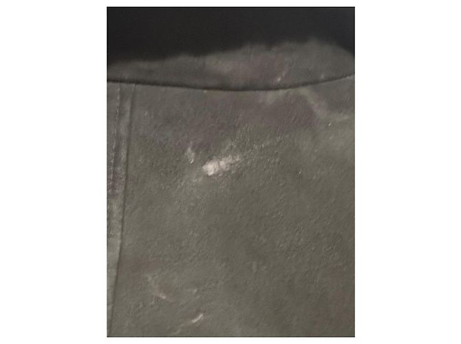 Giacca da motociclista in suede nero foderata in shearling Dior - vista 15