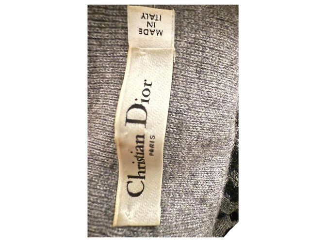 Cashmere-Pullover mit Leopardenmuster Christian Dior Grau Leopardenprint - Ansicht 6
