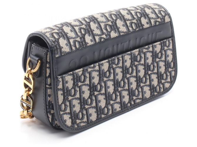 Borsa a Spalla Oblique 30 MONTAIGNE di Christian Dior Beige Blu navy - vista 2