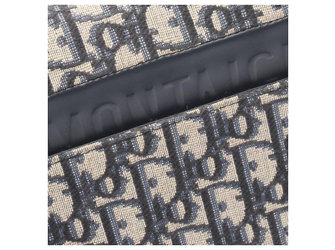 Borsa a Spalla Oblique 30 MONTAIGNE di Christian Dior Beige Blu navy - vista 6