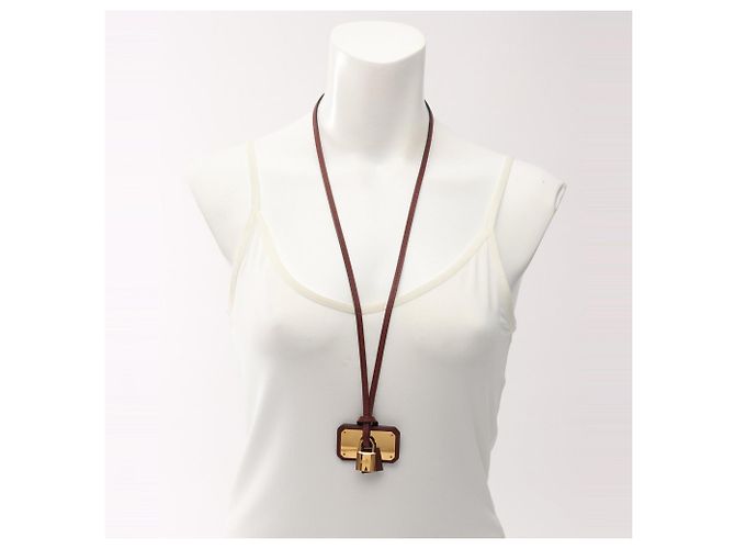 Hermès Hermes O'Kelly GM Halskette in Bordeaux - Ansicht 7