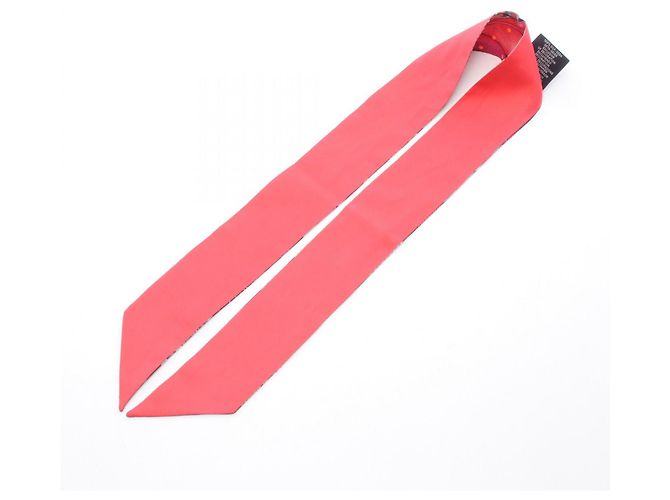 Foulard Hermès Twilly Bouclerie Moderne Plumetis Marrone Rosso Multicolore - vista 3