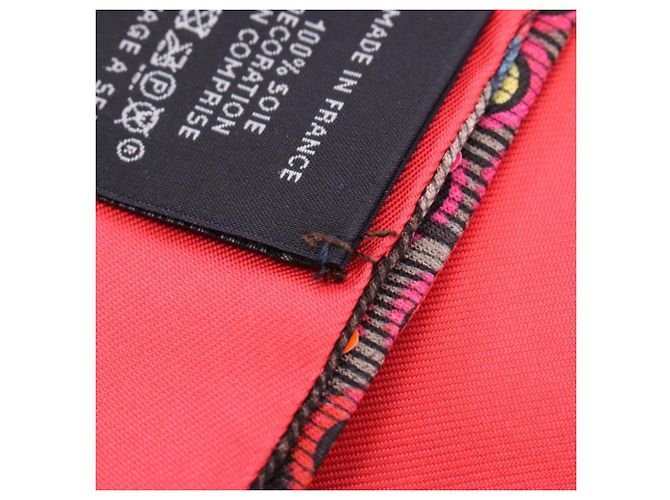 Foulard Hermès Twilly Bouclerie Moderne Plumetis Marrone Rosso Multicolore - vista 6