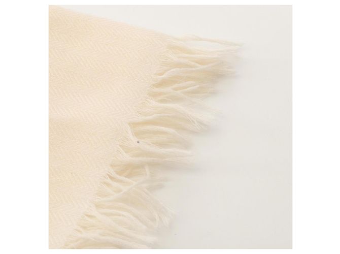 Sciarpa in lana e cashmere avorio Hermès Crudo - vista 5