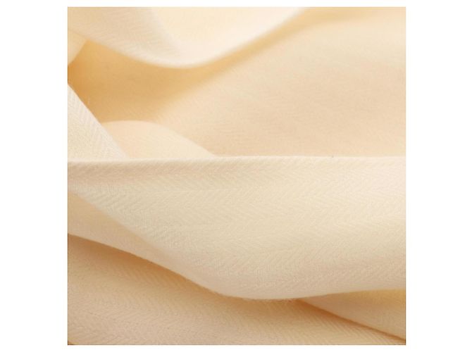 Sciarpa in lana e cashmere avorio Hermès Crudo - vista 6