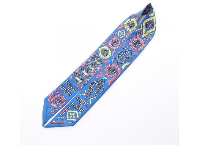 Foulard Twilly in Perle Hermès Kelly Blu Multicolore - vista 2