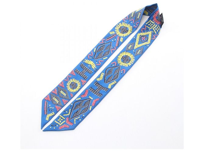Foulard Twilly in Perle Hermès Kelly Blu Multicolore - vista 3