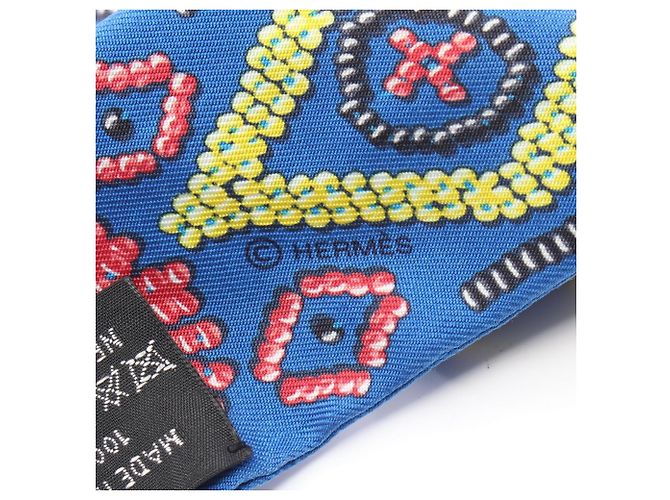 Foulard Twilly in Perle Hermès Kelly Blu Multicolore - vista 4