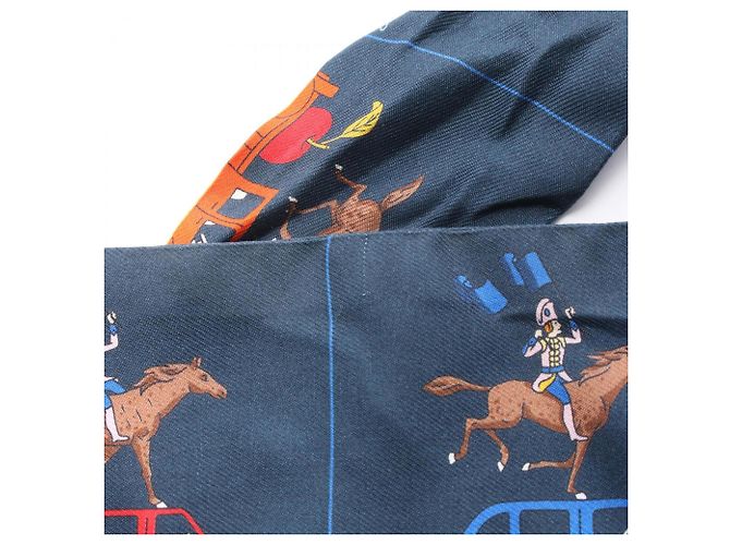Hermès HERMES Twilly PARADE Schal Mehrfarben Marineblau - Ansicht 7