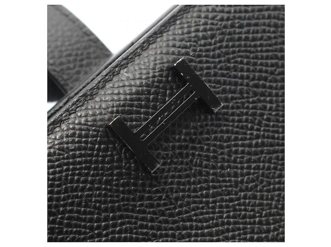 Hermès Bearn Soufflet Bi-Fold Langbörse Schwarz - Ansicht 10