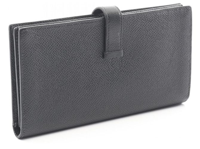 Hermès Bearn Soufflet Bi-Fold Langbörse Schwarz - Ansicht 2