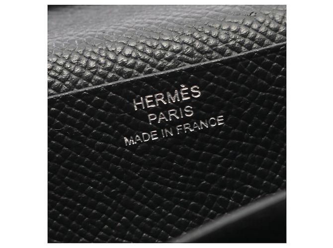 Hermès Bearn Soufflet Bi-Fold Langbörse Schwarz - Ansicht 5
