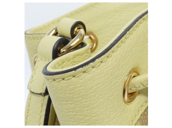 Borsa a Spalla Gucci GG Canvas Giallo Cammello - vista 5
