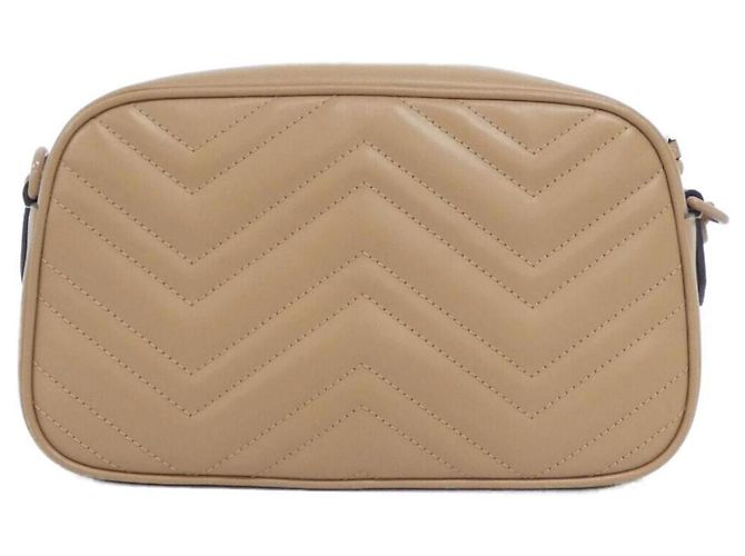 Bolso de Hombro Gucci GG Marmont Beige - vista 2