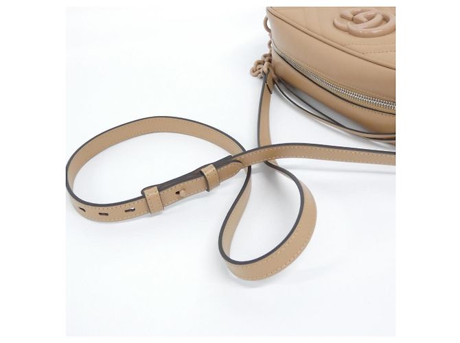 Bolso de Hombro Gucci GG Marmont Beige - vista 5
