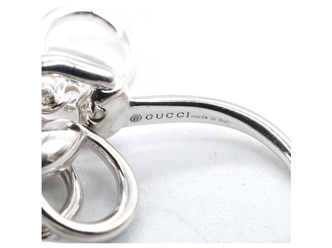Orecchini Gucci Horsebit in oro bianco 18K Argento - vista 4