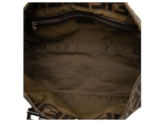 Fendi Piccola Tote Twins in Tela Zucca Marrone - vista 4