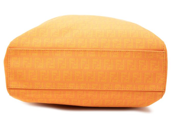 Bolso tote de lona Zucchino naranja de Fendi - vista 3