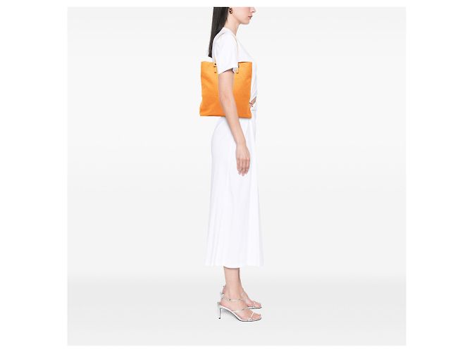 Bolso tote de lona Zucchino naranja de Fendi - vista 7