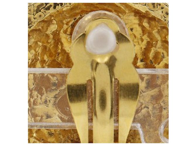 Orecchini a clip in oro placcato Chanel Rue Cambon con stemma D'oro - vista 7