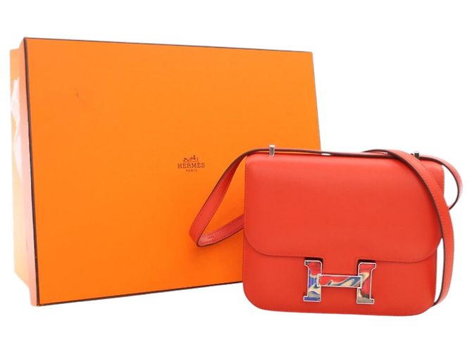 Hermès Arancione Mini Swift Marble Constance 18 Rosso - vista 12