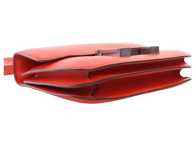 Hermès Arancione Mini Swift Marble Constance 18 Rosso - vista 6