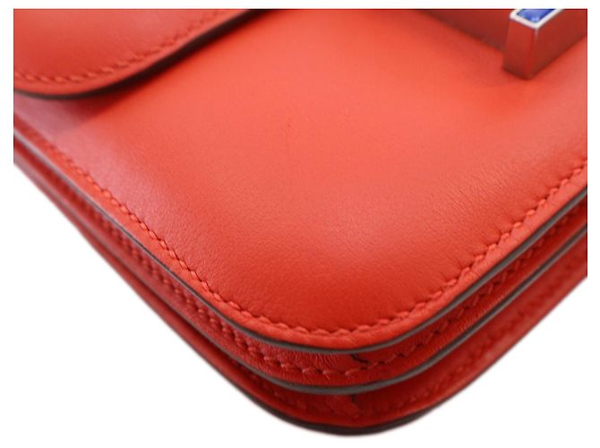 Hermès Arancione Mini Swift Marble Constance 18 Rosso - vista 8