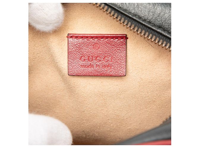 Gucci Mini GG Marmont in pelle nera matelassé Torchon rotondo a tracolla Nero - vista 5