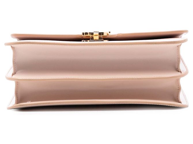 Borsa a tracolla Burberry Pink Medium in pelle di vitello liscia con monogramma TB Rosa - vista 3