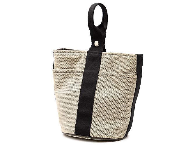 Hermès Borsa in Toile Saxo PM Marrone Beige - vista 2