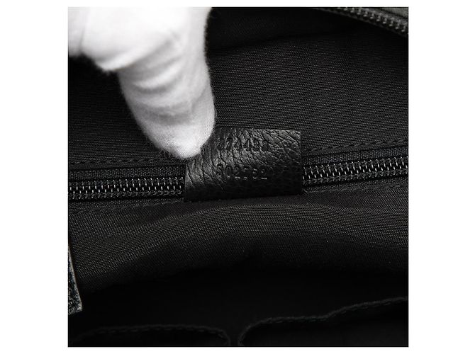 Schwarze GG Nylon Web Tote von Gucci - Ansicht 6